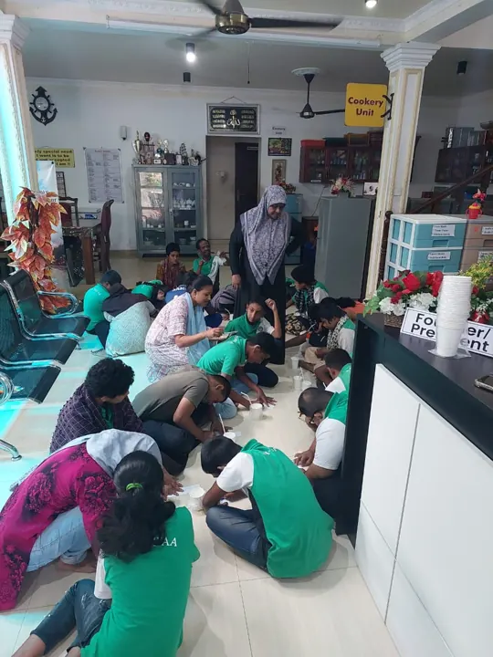 Craft time, everyone on the floor
